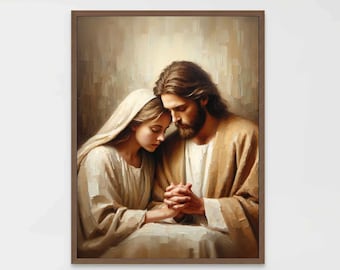Your Love, Christian Painting, Jesus with Girl, Jesus Wall Art, Digital LDS Art, Bible Painting, Christian Prints, Jesus Painting, Jesus Art