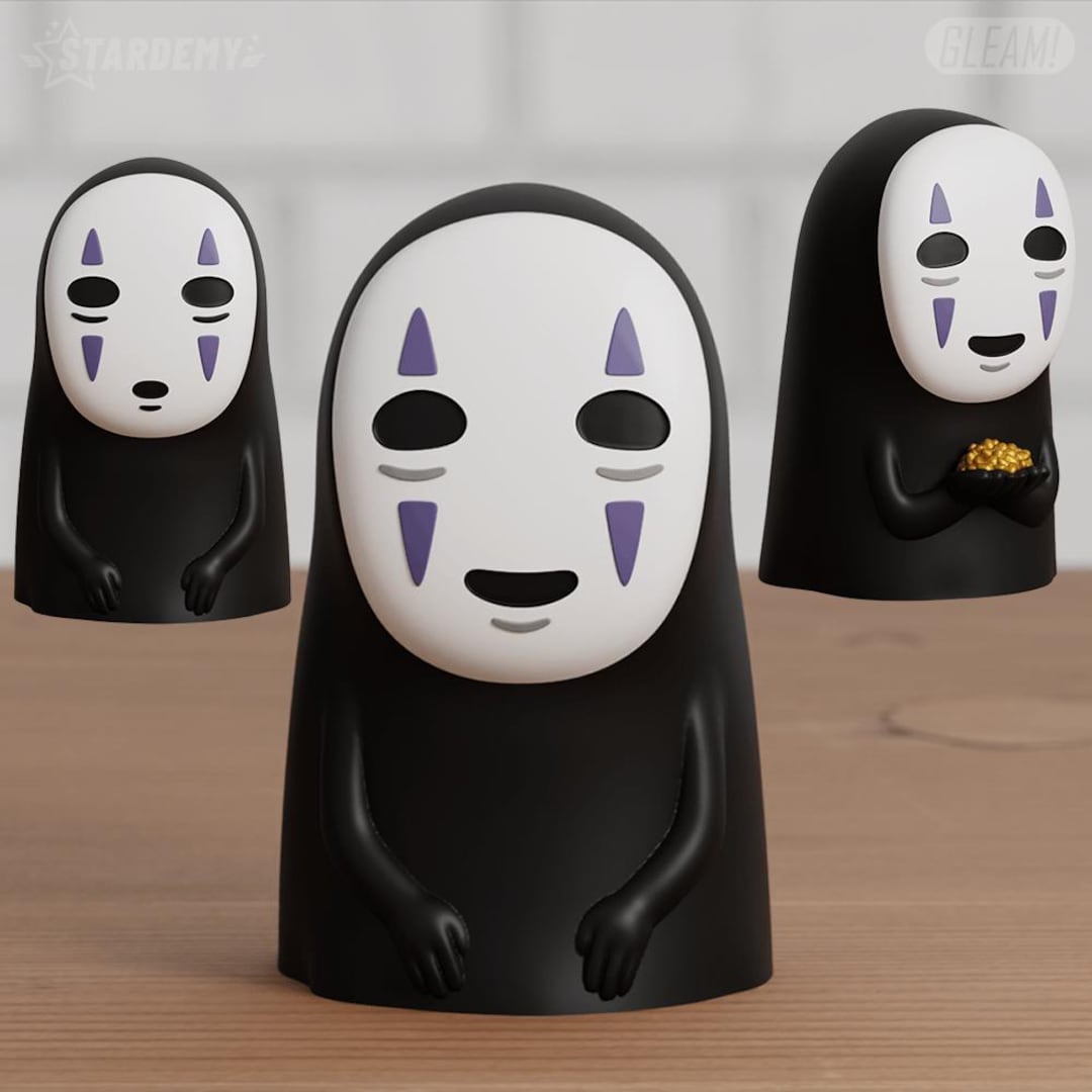 No Face Studio Ghibli Chibi Figure - 3 Expressions Available - 7cm 10cm ...