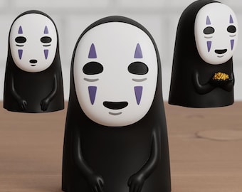 No Face Studio Ghibli Chibi Figure - 3 Expressions Available - 7cm 10cm 14cm - Anime Collectible Statue - Spirited Away Inspired Desk Decor