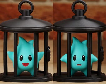 Figura inspirada en Lumalee en una jaula: adorable figura coleccionable de Star Gamer, decoración impresa en 3D de Mario Galaxy (7 cm, 10 cm, 14 cm)
