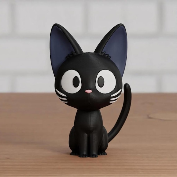 Jiji Inspired Black Cat Figure – Cute Anime Desk Decor, Kawaii
