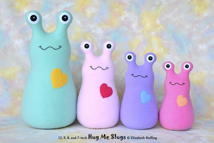 Stuffed Banana Slug Hug Me Slug Plush Toy Animal Art Custom made Your Choice of Color Fleece Handmade With Personalized Tag Approx 12 In Etsy Canada
