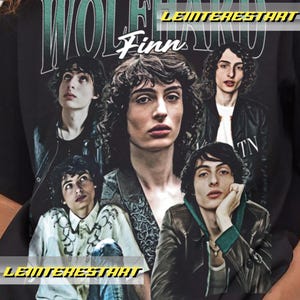 Camisa retrô Finn Wolfhard, camiseta vintage, unissex, juvenil