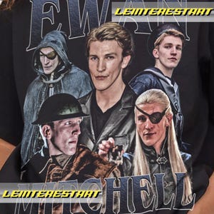 Ewan Mitchell Retro Shirt , Vintage T-Shirt, Unisex, Jugend