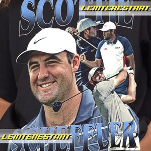 Camiseta retro Scottie Scheffler, camiseta vintage, unisex, juvenil