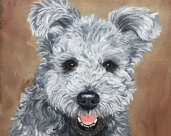 Pet Painting custom pet Portrait Canvas pet Memorial Art Hand Painted Sharon Lamb SL Commission Art pets