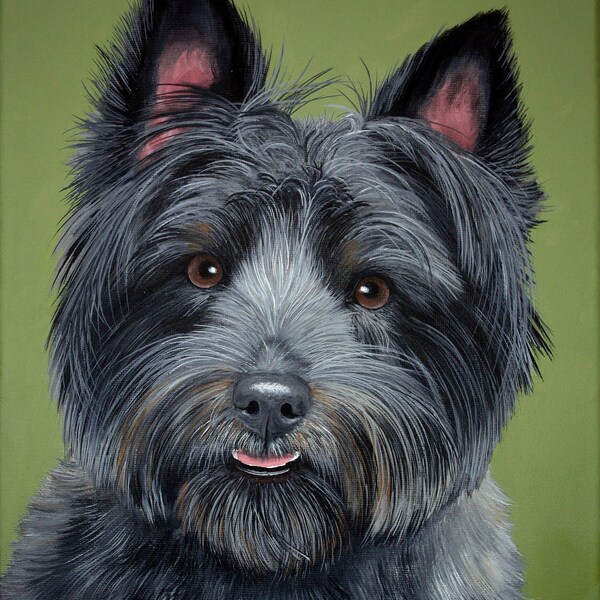 11x14 Commissioned Pet Portrait painting Hand Painted any Animal Dog Cat or Horse  Pet Portrait