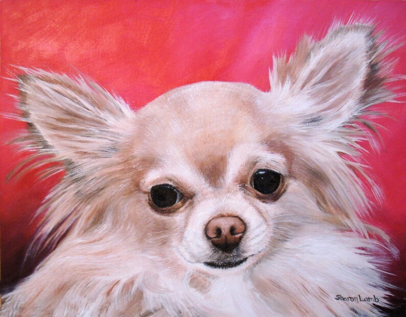 Pet Painting Custom Pet Portrait Pet Paintings Artist 8x10 Etsy