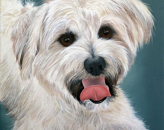 Pet Portrait 5x7 Custom Pet Painting Your Photo Great Gift Art by Sharon Lamb Dogs Cats Horses