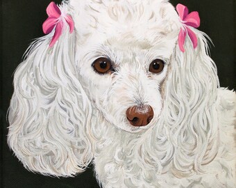 Pet Painting Custom Pet Portrait 8”x10” Animal Art Poodle Dog Cat Horse Pet Loss Pet Memorial Pet Art Pet Lovers Artist Sharon Lamb