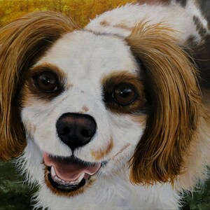 Pet Portrait Painting Custom Pet 8x10 Canvas Art Hand Painted by Sharon Lamb Pet Loss Gift Certificate Pet Lovers Custom Painting image 4