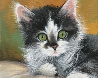Custom Pet Painting Pet 8”x10” Canvas Custom Art Animal Art Pet Lovers Pet Loss Painting Dog Cat Horse Animals Artist Sharon Lamb