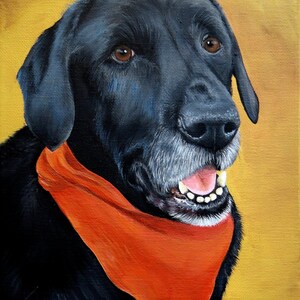 Pet Portrait Painting Custom Pet 8x10 Canvas Art Hand Painted by Sharon Lamb Pet Loss Gift Certificate Pet Lovers Custom Painting image 5