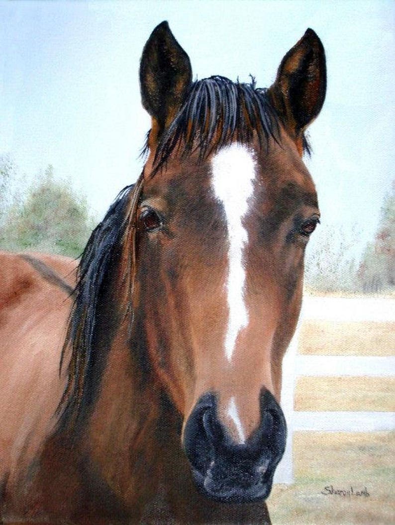 Pet Portrait Custom Pet Painting 6x8 Your photo Dog Cat Horse Any Animal Gift Pet Memorial Pet Art Sharon Lamb paintings by SL image 6