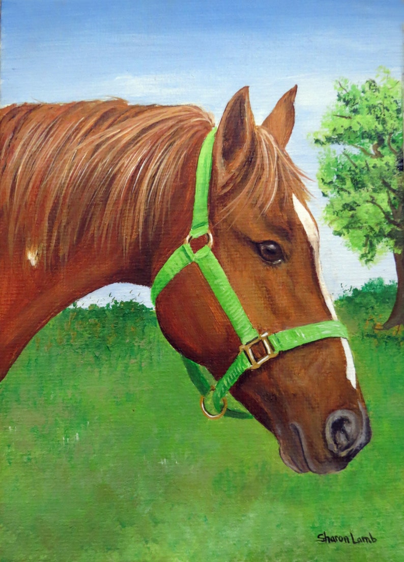 Pet Portrait Custom Pet Painting 6x8 Your photo Dog Cat Horse Any Animal Gift Pet Memorial Pet Art Sharon Lamb paintings by SL image 3