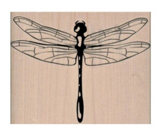 dragonfly  rubber stamps place cards gifts number 1731  giant stamping supplies