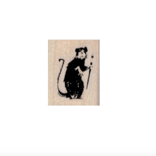 rubber stamp Banksy Gentleman Rat   scrapbooking supplies graffiti art artist   19606 stempel