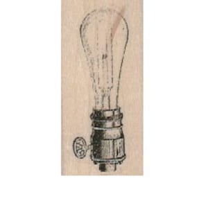 Steampunk supplies light bulb stamp un Mounted rubber stamp stamp number 18356 image 1