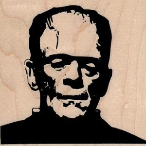 Rubber stamp Halloween  Monster Frankenstein stamping supplies number 5842 craft scrapbook