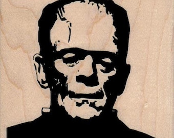 Rubber stamp Halloween  Monster Frankenstein stamping supplies number 5842 craft scrapbook