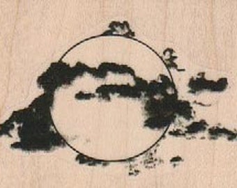 Halloween stempel Vollmond Stempel Holz montiert 18911