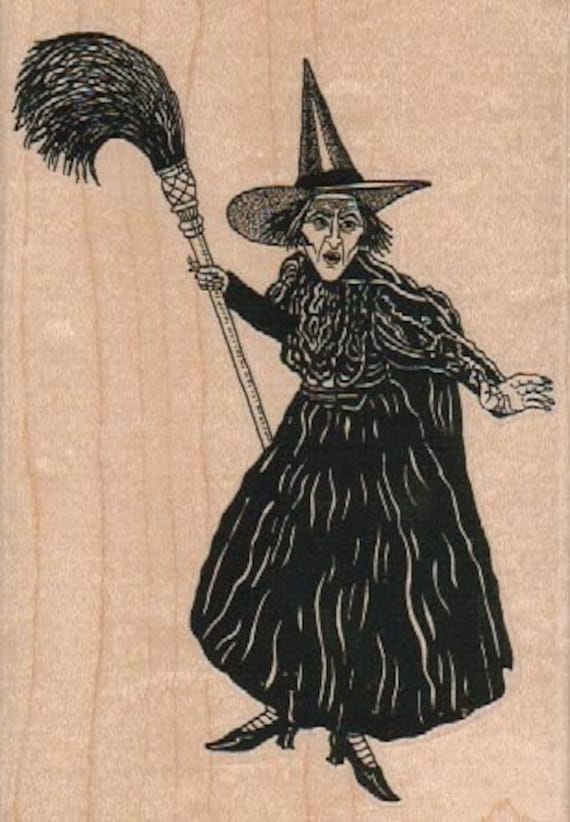 ゴム印 ハロウィン 西の悪い魔女 中サイズ オズの魔法使い スクラップ