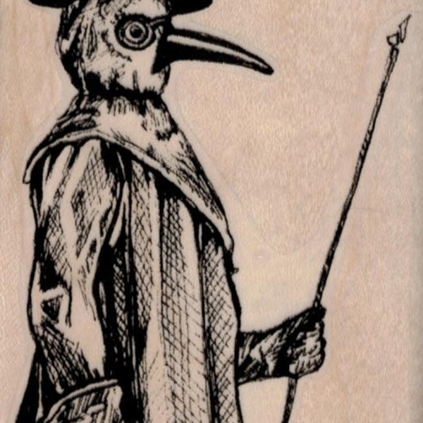 Plague Doctor rubber stamp     whimsical  by Mary Vogel Lozinak  tateam EUC team  19412 oddities