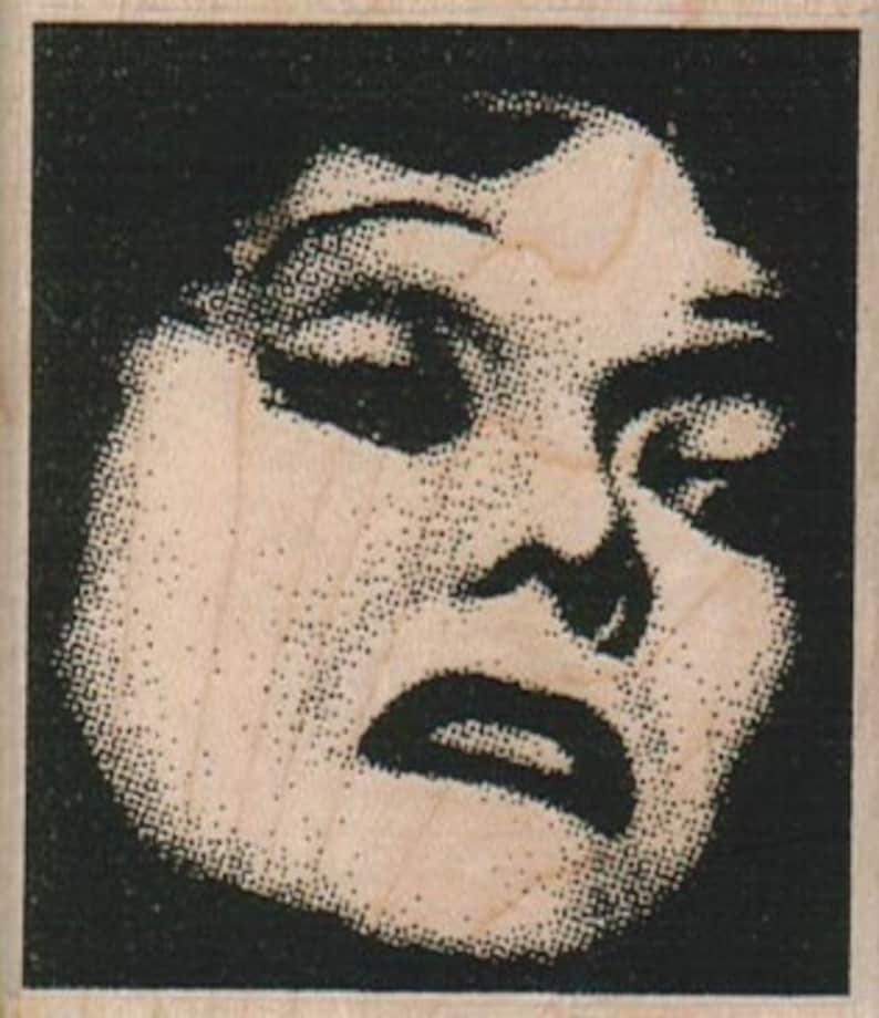 Rubber stamp woman lady Face In Fir unMounted scrapbooking Etsy