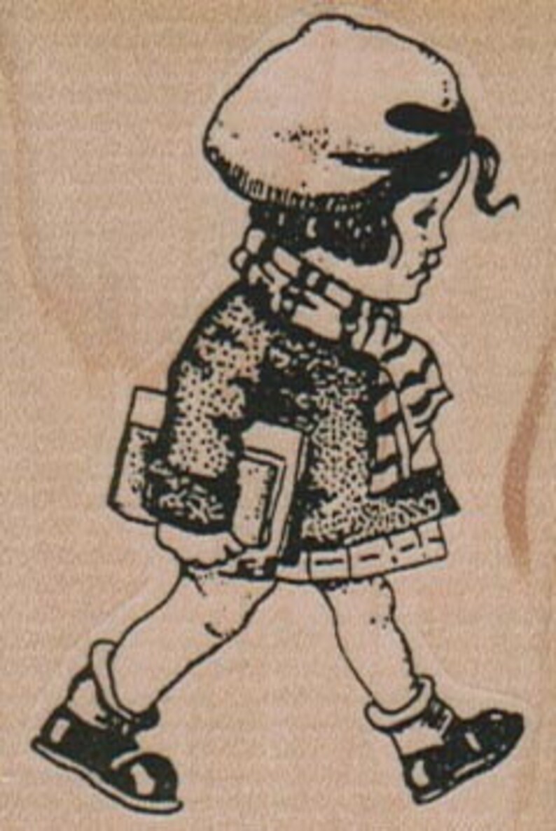 wood mounted Rubber stamp I survived Catholic school scrapbooking supplies number 365