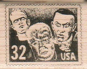 Horror Halloween rubber stamp craft supplies Fright Post  stampings monster zombie vampire 4882