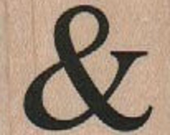Rubber stamprubber stamps stamping rubberstamp  small ampersand l wood Mounted  scrapbooking supplies number 18125