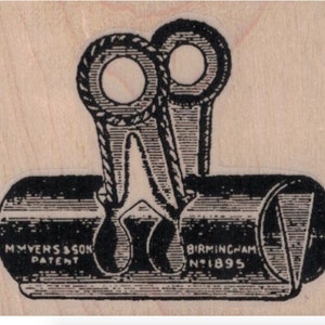rubber stamp Binder Clip office supplies stamping craft scrapbooking stamps 20520