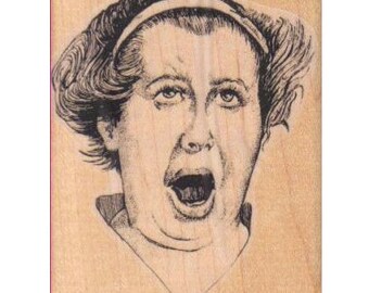 HeadBand Lady hout gemonteerde rubberen stempel scrapbooking supplies no1001