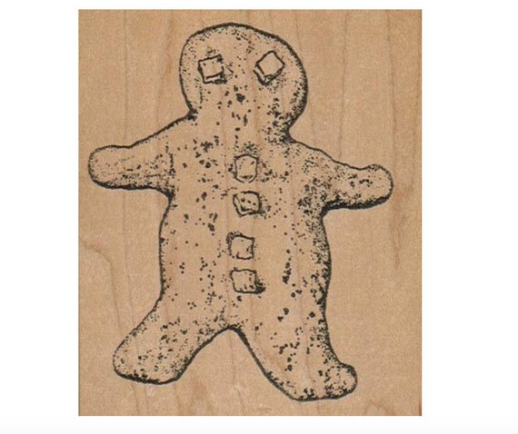 Unmounted Rubber Stamp Small Gingerbread Man 