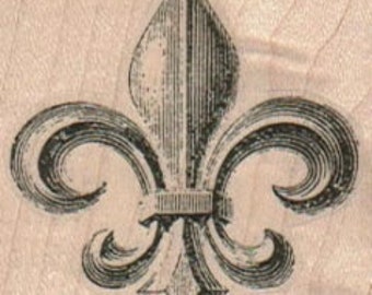 rubber stamp Fleur-De-Lis   number 8659 unmounted, cling stamp, wood mounted stamps scrapbooking