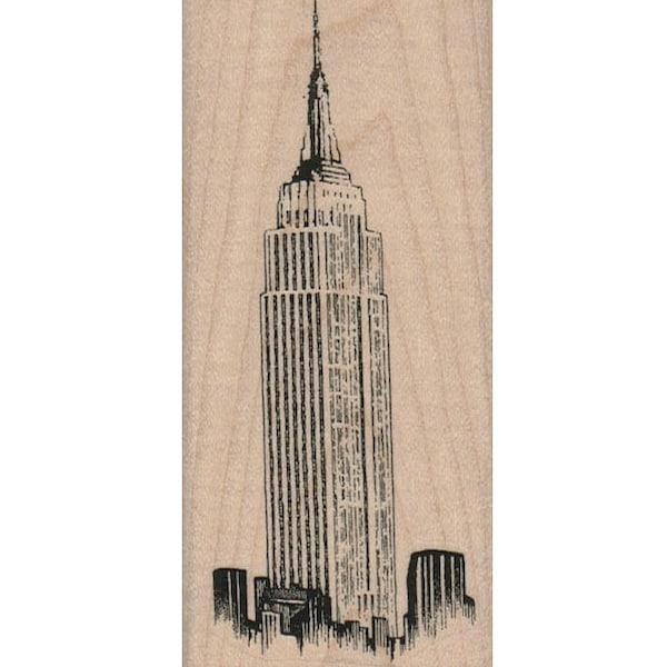 rubber stamps New York NYC  Empire State Building cling stamp, unmounted or wood mounted  11215