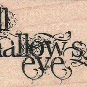 Halloween stamps All Hallow&#39;s Eve   rubber stamps   wood mounted 18915