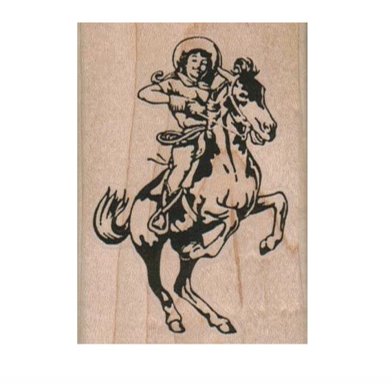 Horses Cowboys Western Stamps Rodeo Mounted Rubber Stamp Cowboy Stamps