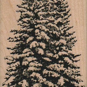 Christmas Rubber Stamp Tree Large cling stamp, unmounted or wood mounted stamp 18942 STamps Stempel