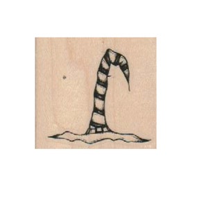 Rubber stamp Halloween Wizard hat witch   wood Mounted  scrapbooking supplies number 19264
