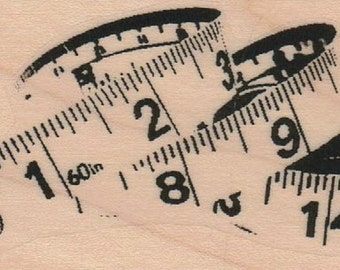 measuring tape  rubber stamp      19343 steampunk  wood mounted, unmounted or cling stamp