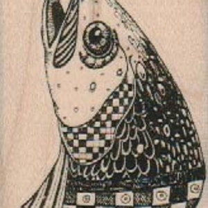 Könnte beinhalten: Eine Schwarzweißillustration eines Fisches, der ein kariertes Hemd und eine Hose trägt, mit einem großen Auge und Blasen, die aus seinem Mund kommen.