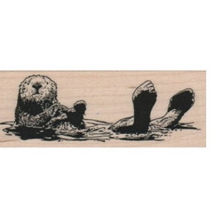 Rubber stamp sea otter   animal stamping supplies 12006  scrapbooking supplies 963