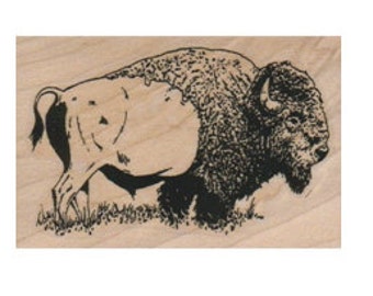 Rubber stamp buffalo bison  animal stamping supplies    scrapbooking supplies 10530