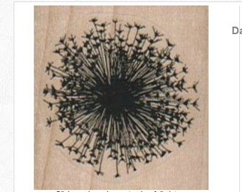 Sello de goma Diente de león Cabeza Silueta ilustración botánica número 14103 planta flor artesanía estampación placa suministros