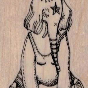 lollipop candy rubber stamp whimsical by Mary Vogel Lozinak tateam EUC team 19409 image 2