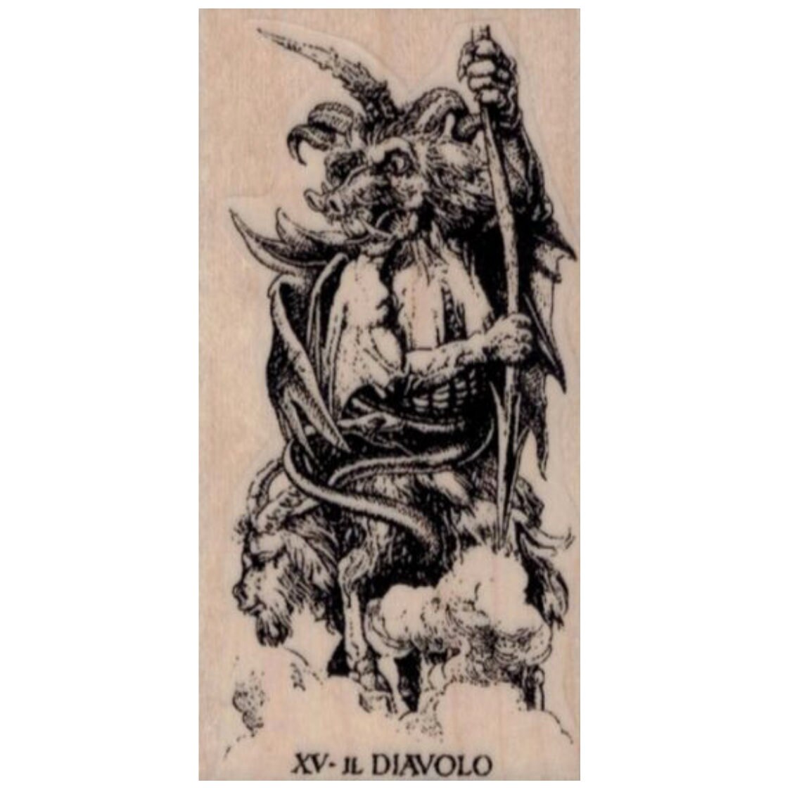 Rubber Stamp Tarot Card the Devil XV 19703 Stamping Supplies - Etsy