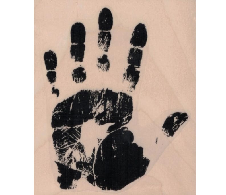 Hand Silhouette Rubber Stamp Hands Print Stamps Stamping Body Parts ...