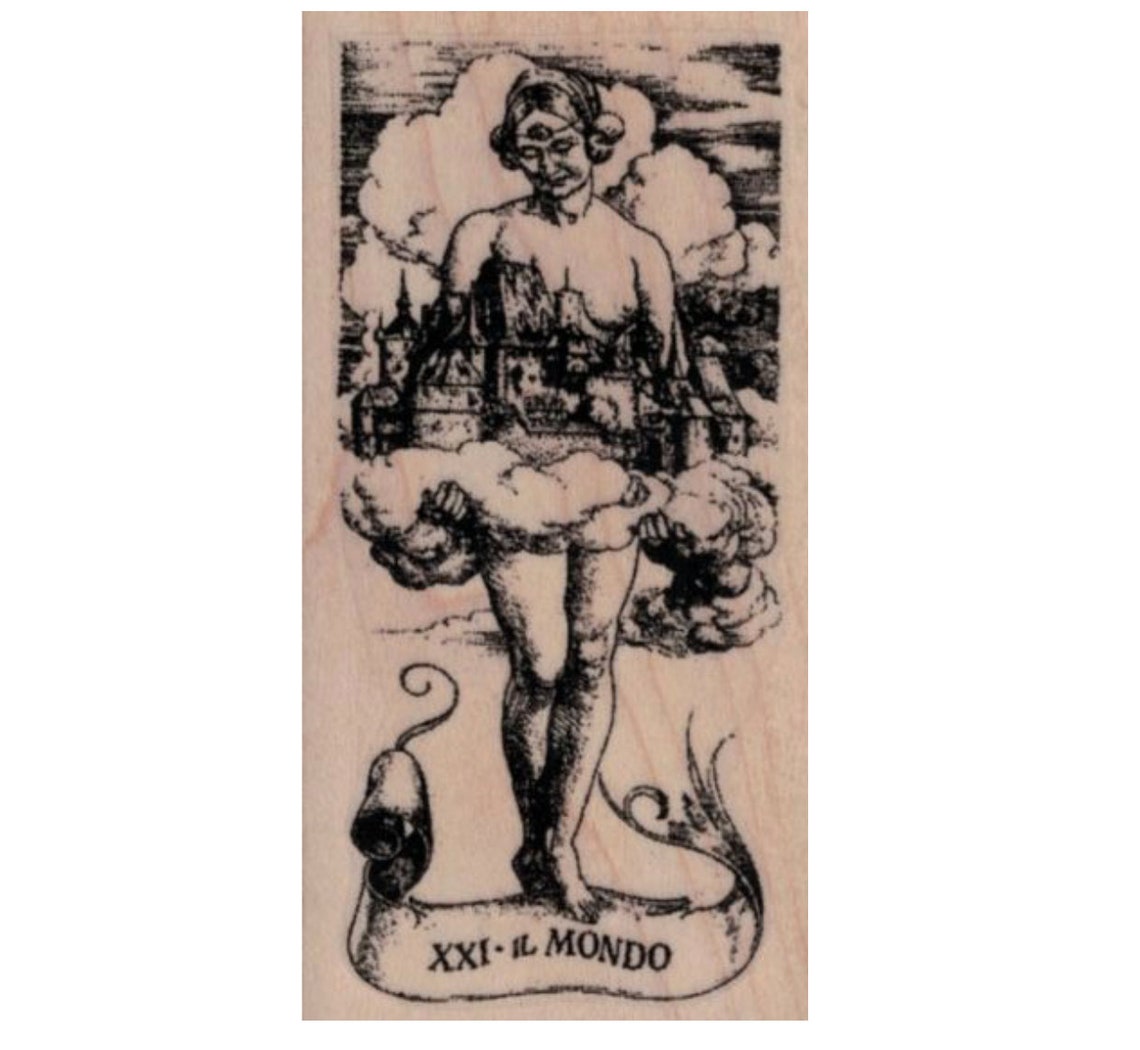 Rubber Stamp Tarot Card XXI the World 20245 Stamping Supplies Etsy