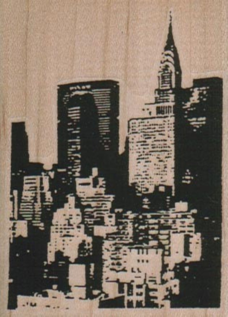 Rubber Stamps New York NYC Skyscrapers With Chrysler Building Etsy